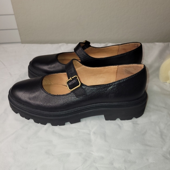 Madewell Classic Black Mary Jane Platform Shoes - Picture 2 of 8